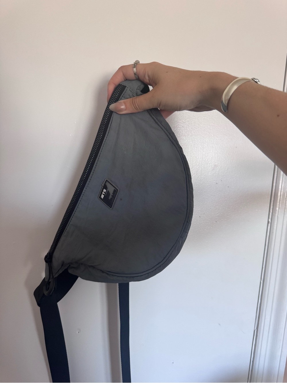 Men's Gray Sling Belt Bag by